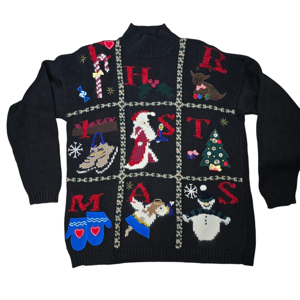 Sportables Vintage Christmas Sweater Knit Women’s Size Small